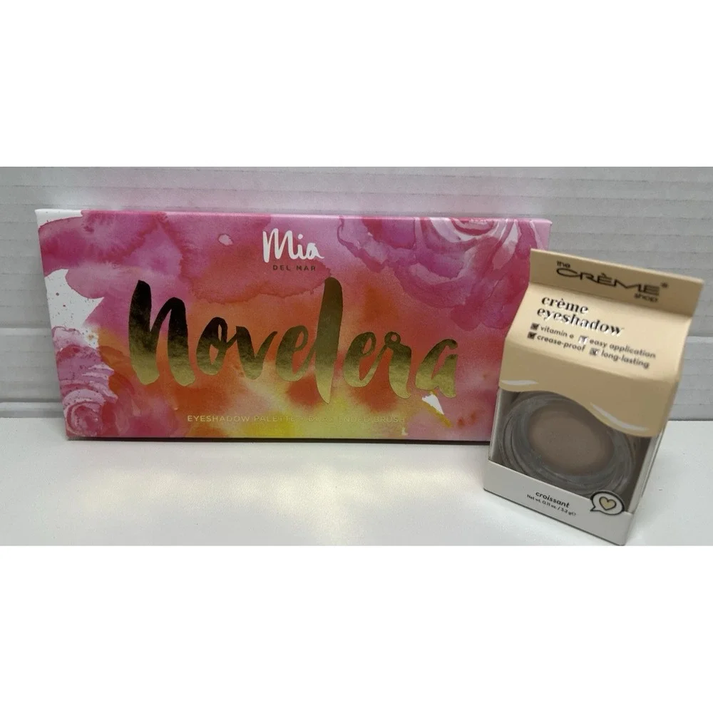 Mia Del Mar Novelera 12 Color Eyeshadow Palette /duel ended brush Creme Eye  F3